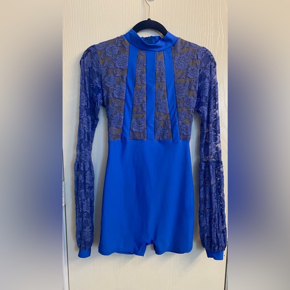 Blue floral jazz costume - Picture 3 of 6